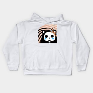 Halloween girl bear skeleton Kids Hoodie